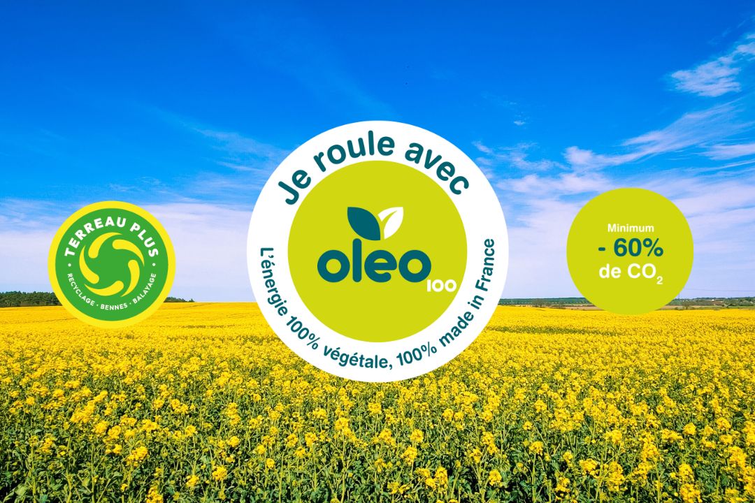 Chez Terreau Plus nous utilisons Oleo100 comme alternative végétale aux carburants fossiles